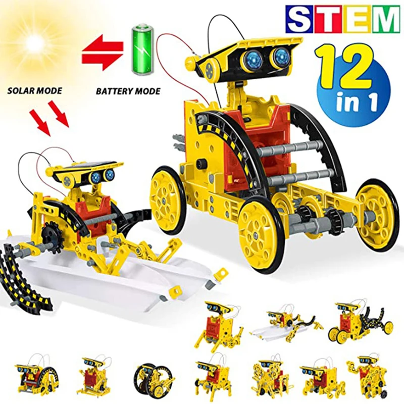 Science Project Robot - 12 em 1 experimento científico robô