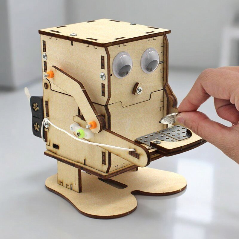 Robô de Madeira Montável DIY q - Science Project Robot avaliação e preço
